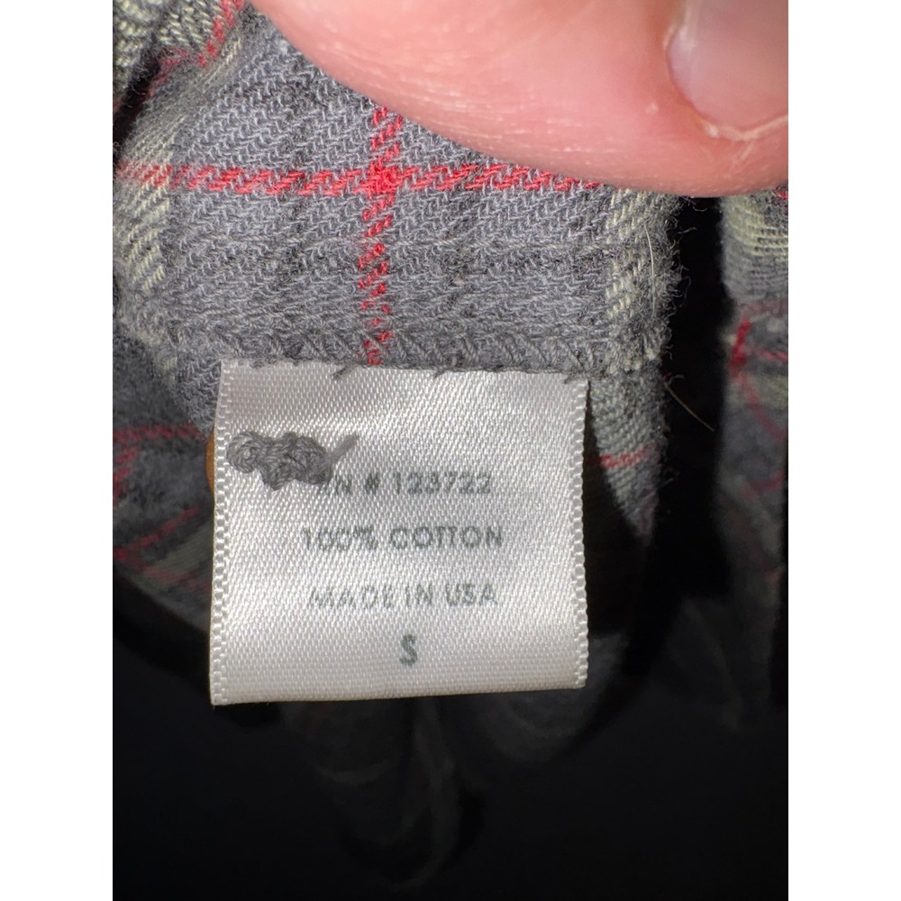 Xirena Gray Red Plaid soft Cotton Button Down Shirt Womens Small Made in‎ USA - Picture 6 of 7